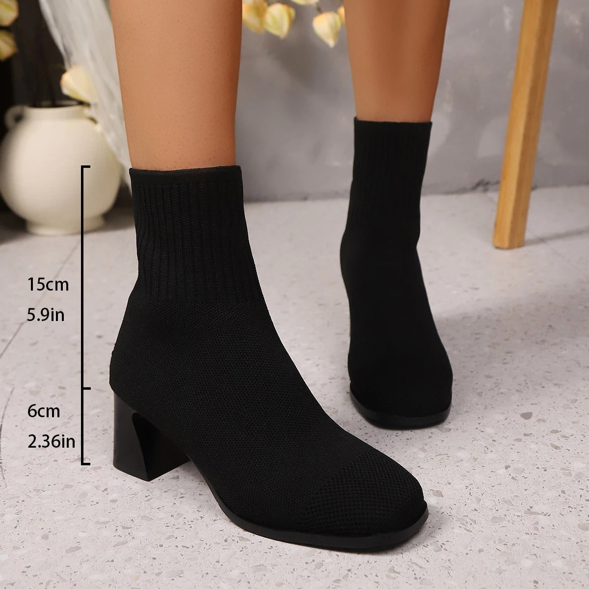 Knitted Ankle Boots