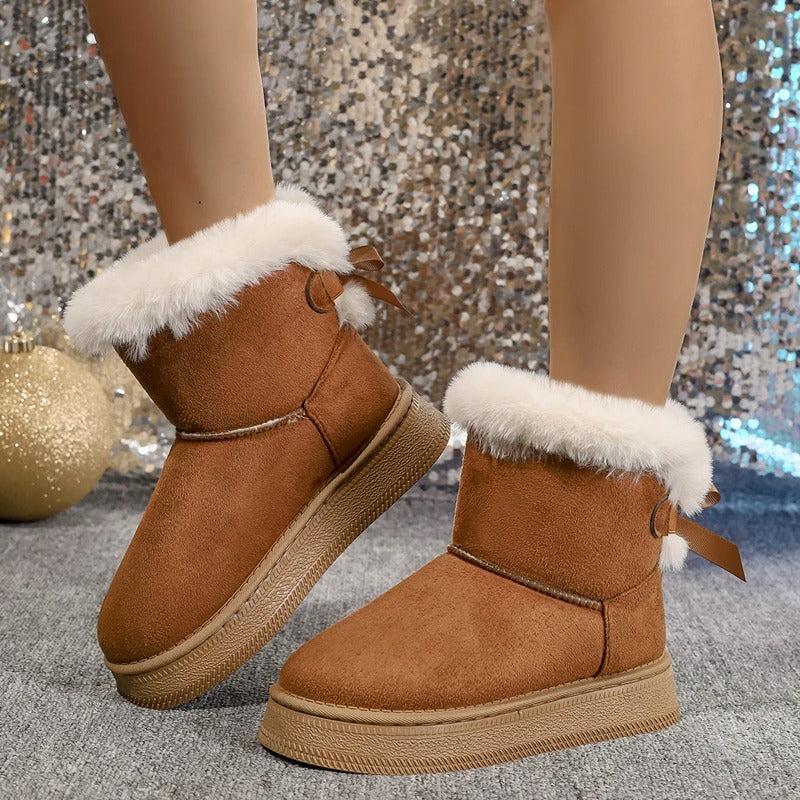 Bow Round-Toe Snow Boots