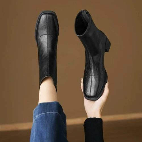 Vintage Elastic Ankle Boots