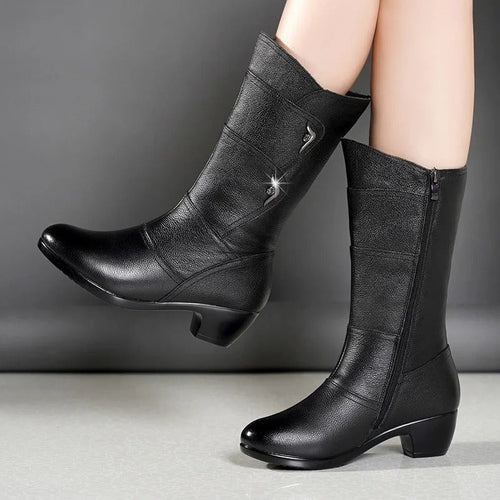 Chunky Mid-Calf Winter Boots