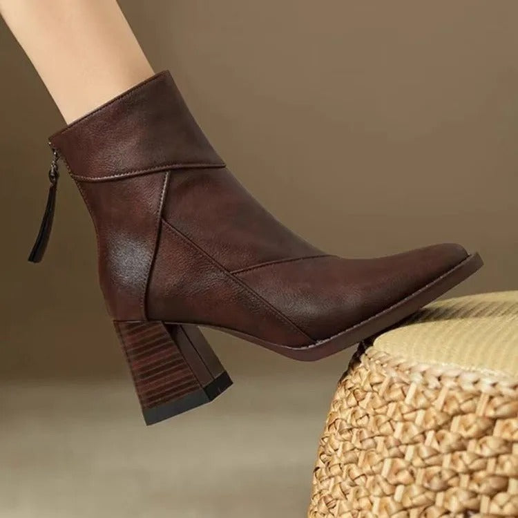 Luxury Leather Ankle Boots
